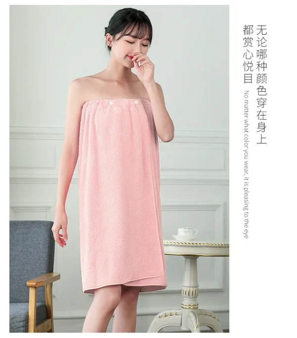 1pc Wearable Bath Wrap Towels For Women Adult Shower Spa Wrap Pure Color Tube Top Bath Skirt Towel Wrap Bathrobe Quick Dry - Image 18