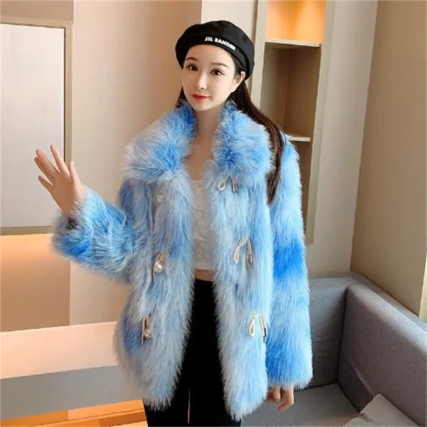 2024 Fur Coat For Women Medium-Length Pearl Buckle Women's Winter Coat Promotion Winter Jacket - Image 19