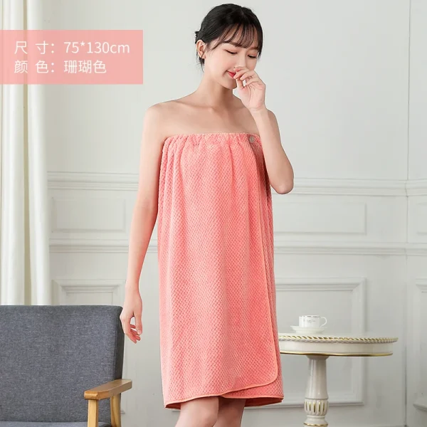 1pc Wearable Bath Wrap Towels For Women Adult Shower Spa Wrap Pure Color Tube Top Bath Skirt Towel Wrap Bathrobe Quick Dry - Image 10