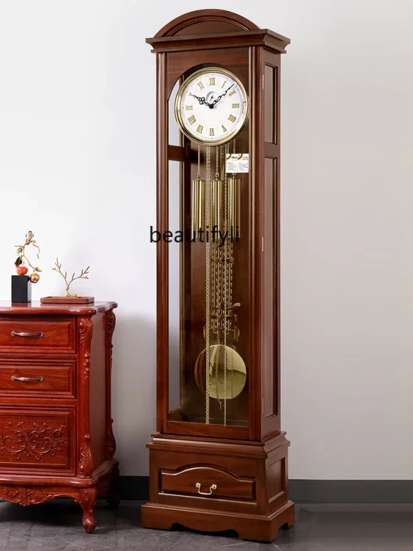 Chinese Style the Grandfather Clock Germany Hermle Imported Movement Light Luxury Mechanical Floor Clock the Grandfather Clock - Image 3
