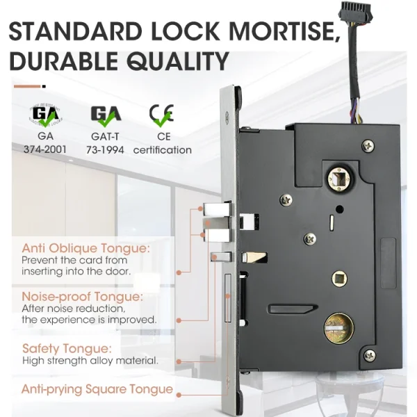Locstar New Intelligent High-End Digital Offline Hotel Locking System Smart Card Hotel Handle Security Door Lock - Image 2
