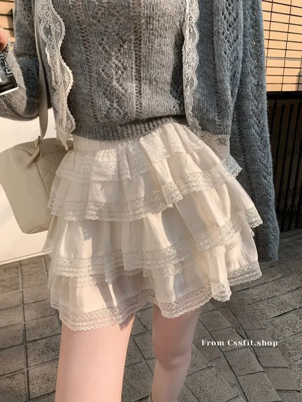 Solid Color Desire Style Women's Fall Lace Splicing Camisole Sweet Top Cardigan Two Piece Fashion Suit Pants Long Sleeve Zipper - Image 38