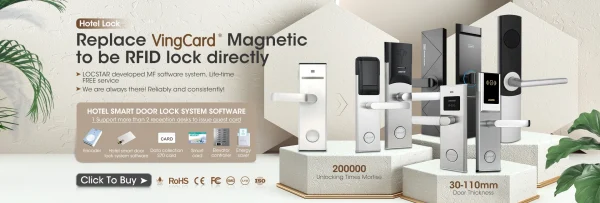 Locstar New Intelligent High-End Digital Offline Hotel Locking System Smart Card Hotel Handle Security Door Lock - Image 8