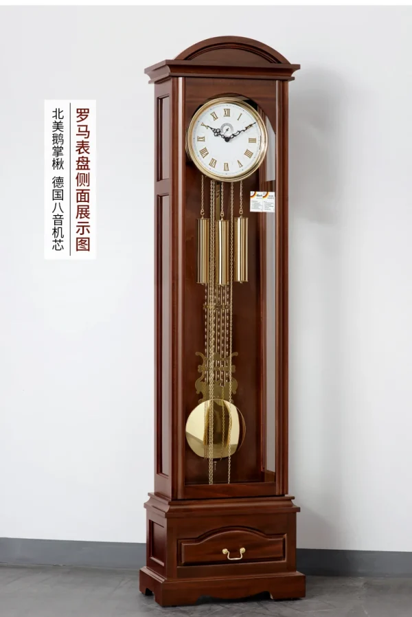 Chinese Style the Grandfather Clock Germany Hermle Imported Movement Light Luxury Mechanical Floor Clock the Grandfather Clock - Image 30