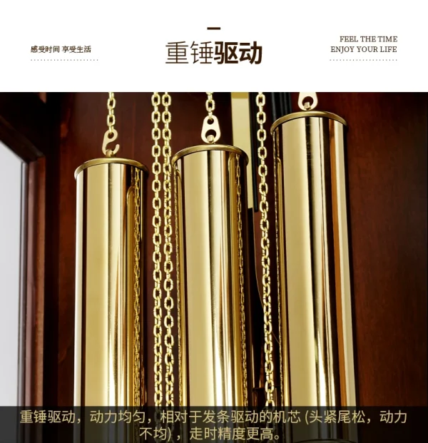 Chinese Style the Grandfather Clock Germany Hermle Imported Movement Light Luxury Mechanical Floor Clock the Grandfather Clock - Image 24