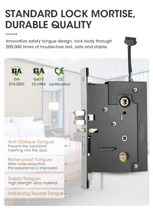 Locstar New Intelligent High-End Digital Offline Hotel Locking System Smart Card Hotel Handle Security Door Lock - Image 13