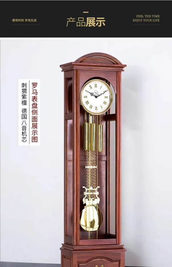 Chinese Style the Grandfather Clock Germany Hermle Imported Movement Light Luxury Mechanical Floor Clock the Grandfather Clock - Image 28