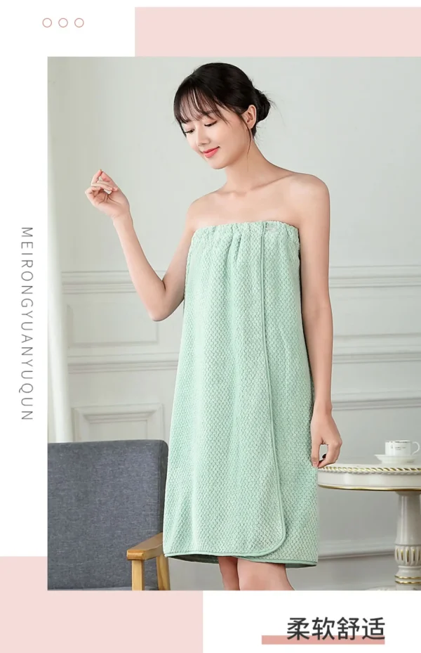 1pc Wearable Bath Wrap Towels For Women Adult Shower Spa Wrap Pure Color Tube Top Bath Skirt Towel Wrap Bathrobe Quick Dry - Image 19