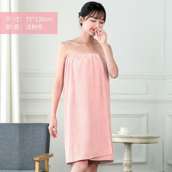 1pc Wearable Bath Wrap Towels For Women Adult Shower Spa Wrap Pure Color Tube Top Bath Skirt Towel Wrap Bathrobe Quick Dry - Image 11