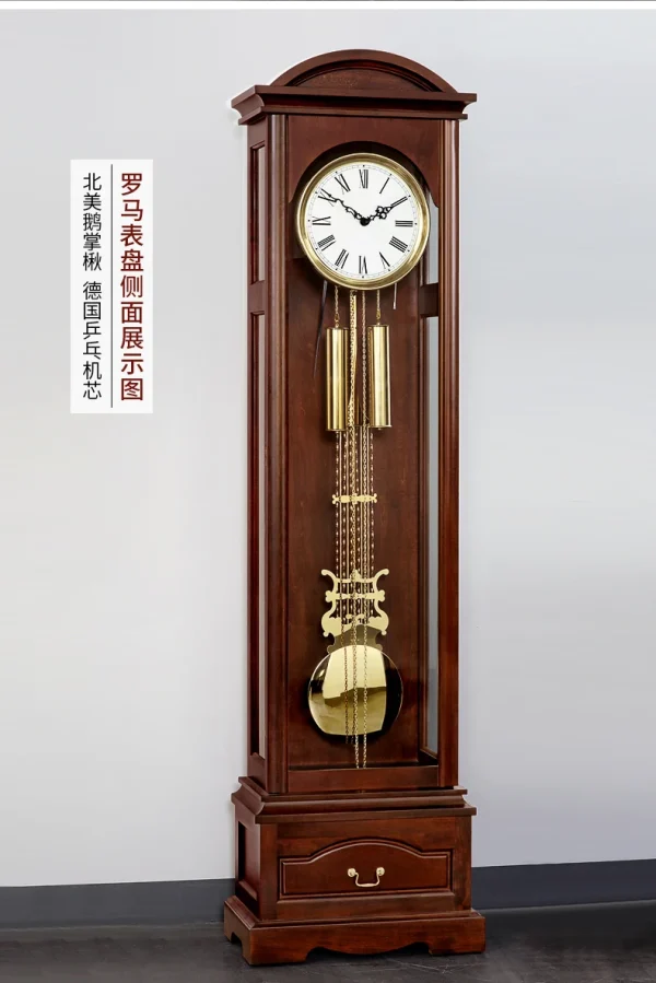 Chinese Style the Grandfather Clock Germany Hermle Imported Movement Light Luxury Mechanical Floor Clock the Grandfather Clock - Image 31