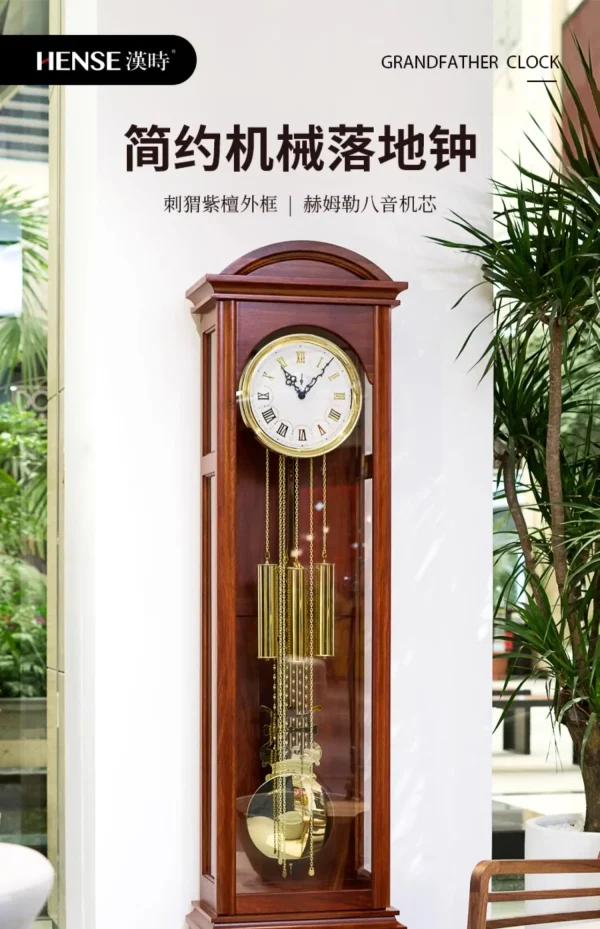Chinese Style the Grandfather Clock Germany Hermle Imported Movement Light Luxury Mechanical Floor Clock the Grandfather Clock - Image 10