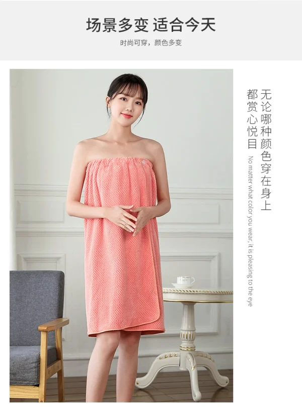 1pc Wearable Bath Wrap Towels For Women Adult Shower Spa Wrap Pure Color Tube Top Bath Skirt Towel Wrap Bathrobe Quick Dry - Image 14
