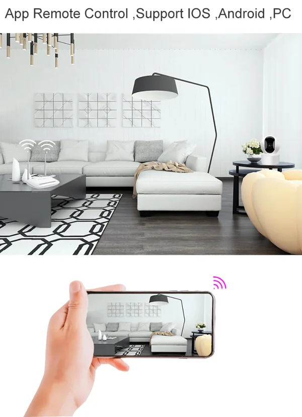 TYSH Wall Mounting Surveillance Ip Smart  Tuya Wifi Cctv Mini Ptz Home Security s Plug&Usb Cable Power Supply - Image 13