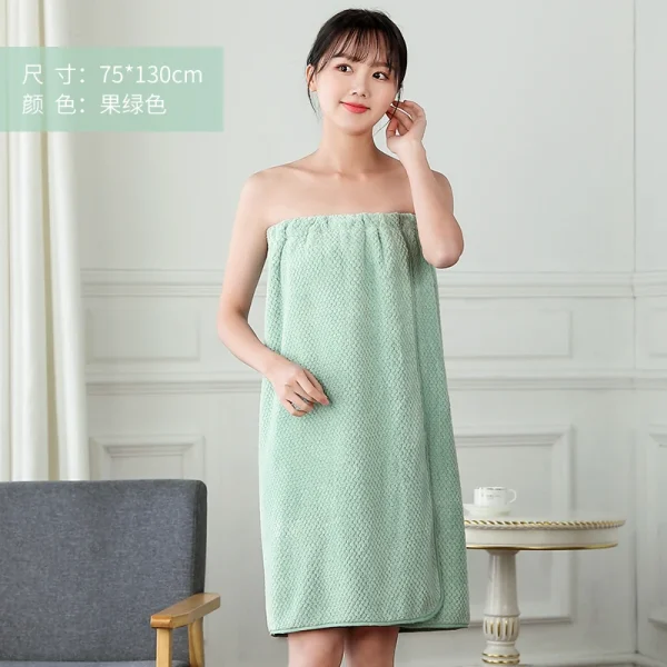 1pc Wearable Bath Wrap Towels For Women Adult Shower Spa Wrap Pure Color Tube Top Bath Skirt Towel Wrap Bathrobe Quick Dry - Image 9