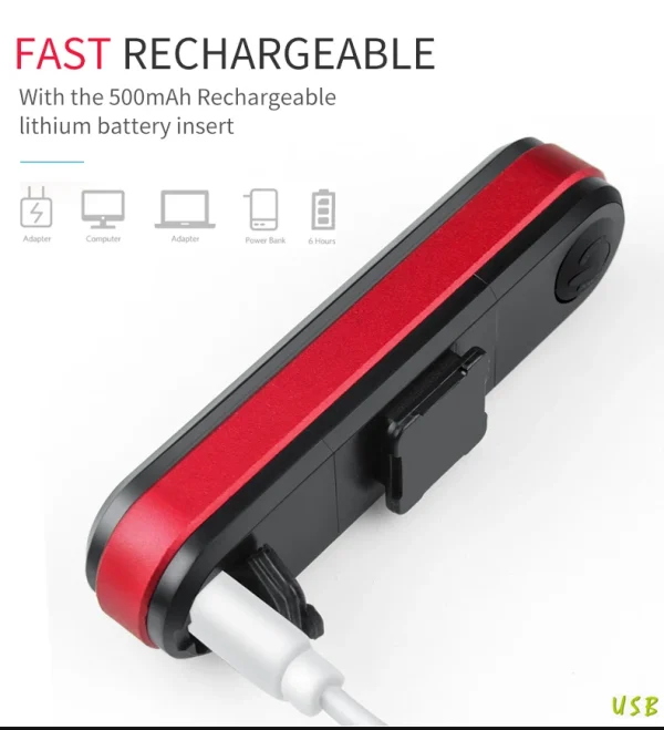 Bicycle Light USB Rechargeable Tail Light Warning Bike Rear Light Smart Wireless Remote Turn Signal Light LED Bicycle Lantern - Image 12
