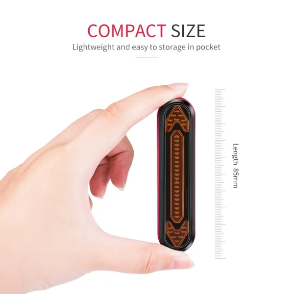 Bicycle Light USB Rechargeable Tail Light Warning Bike Rear Light Smart Wireless Remote Turn Signal Light LED Bicycle Lantern - Image 6
