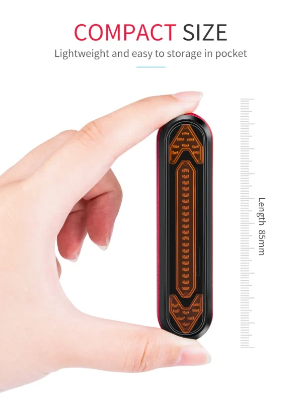 Bicycle Light USB Rechargeable Tail Light Warning Bike Rear Light Smart Wireless Remote Turn Signal Light LED Bicycle Lantern - Image 16