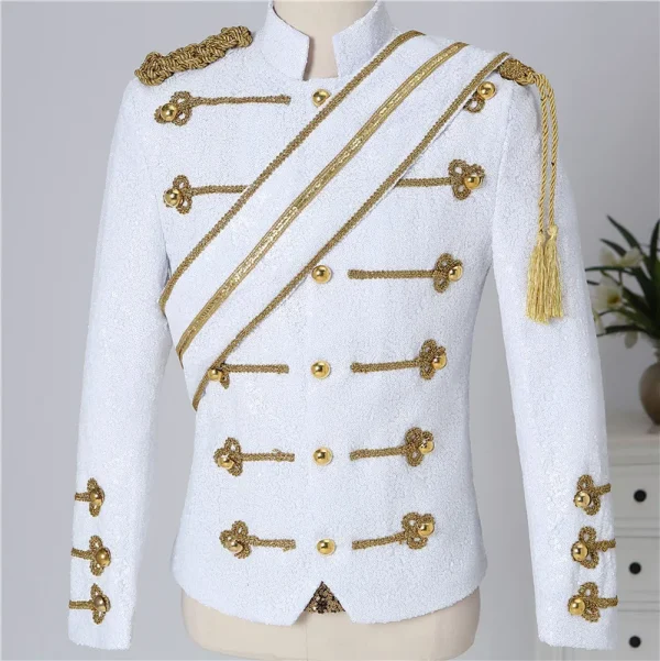 Plus Size S-5XL Jacket!High Quality Michael Jackson Concert Dance Stage Costume Uniforms Moonwalk Stage Costumes Sequins Coat - Image 23