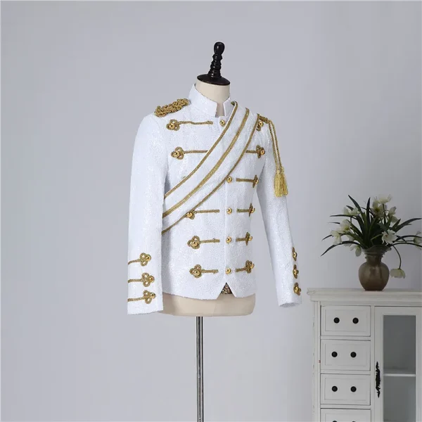 Plus Size S-5XL Jacket!High Quality Michael Jackson Concert Dance Stage Costume Uniforms Moonwalk Stage Costumes Sequins Coat - Image 22
