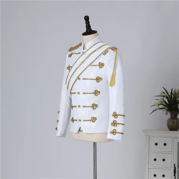 Plus Size S-5XL Jacket!High Quality Michael Jackson Concert Dance Stage Costume Uniforms Moonwalk Stage Costumes Sequins Coat - Image 18