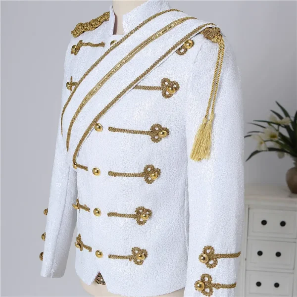 Plus Size S-5XL Jacket!High Quality Michael Jackson Concert Dance Stage Costume Uniforms Moonwalk Stage Costumes Sequins Coat - Image 21