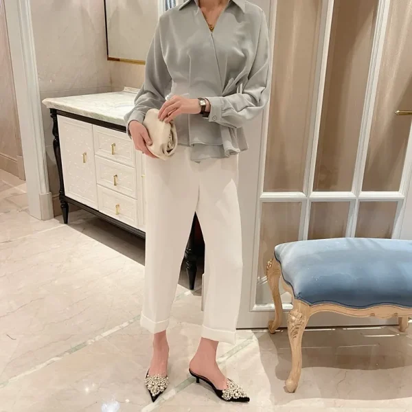 Aneikeh Spring/Autumn Fashion Sexy Women Shoes Elegant String Bead Crystal Patchwork Slip-On 35-42 Thin Heels Slipper NEW 2025 - Image 19