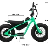 Factory special High quality 48V 1000W 15AH dirt bike cabinet balance for teenagers 16 inch fat tire snow MTB electric bicycle - Image 18