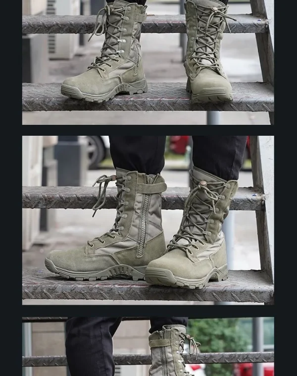 2023 New High Top Combat Boots Green Desert Brown Boot Lightweight Training Boots Hiking Boots Man Tactical Boots - Image 23