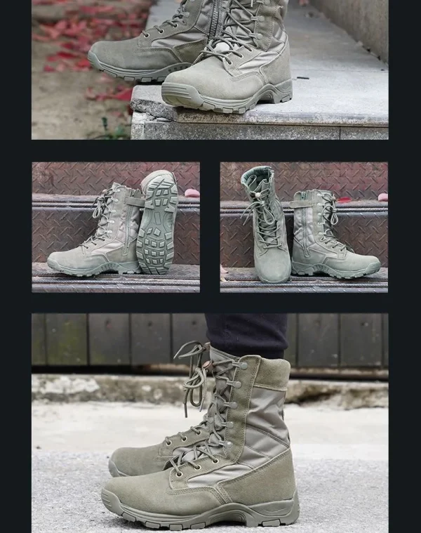 2023 New High Top Combat Boots Green Desert Brown Boot Lightweight Training Boots Hiking Boots Man Tactical Boots - Image 25