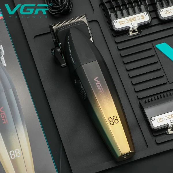 VGR Hair Clipper Electric Hair Cutting Machine Adjustable Hair Trimmer Cordless Barber Haircut 9000 RPM Clipper for Men V-003 - Image 5