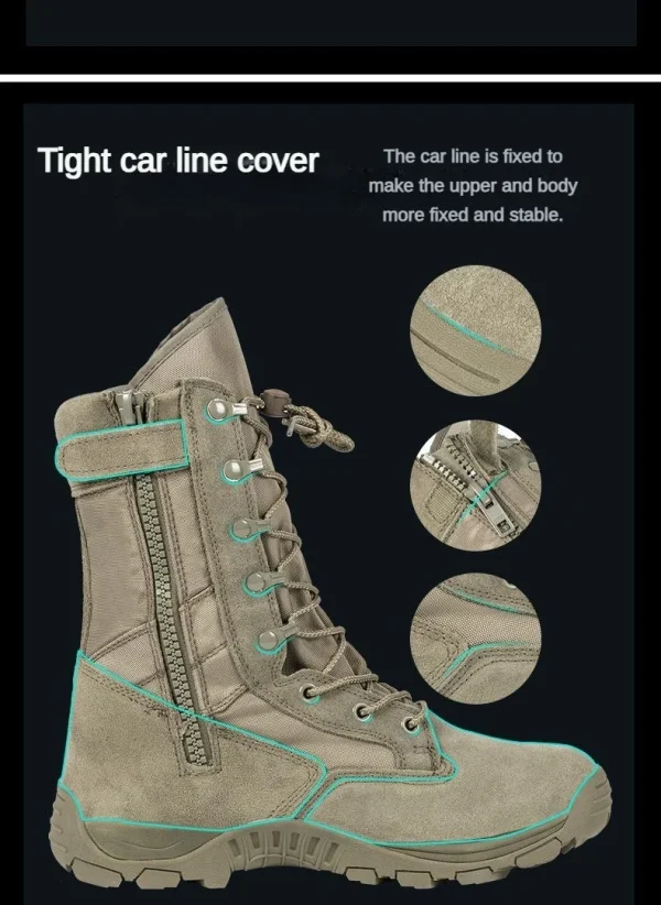 2023 New High Top Combat Boots Green Desert Brown Boot Lightweight Training Boots Hiking Boots Man Tactical Boots - Image 19