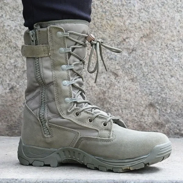 2023 New High Top Combat Boots Green Desert Brown Boot Lightweight Training Boots Hiking Boots Man Tactical Boots - Image 5