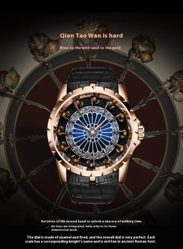 CILOA Twelve Knights of the Round Table Men's Watch Wormhole Concept Mechanical Watch Men's - Image 2