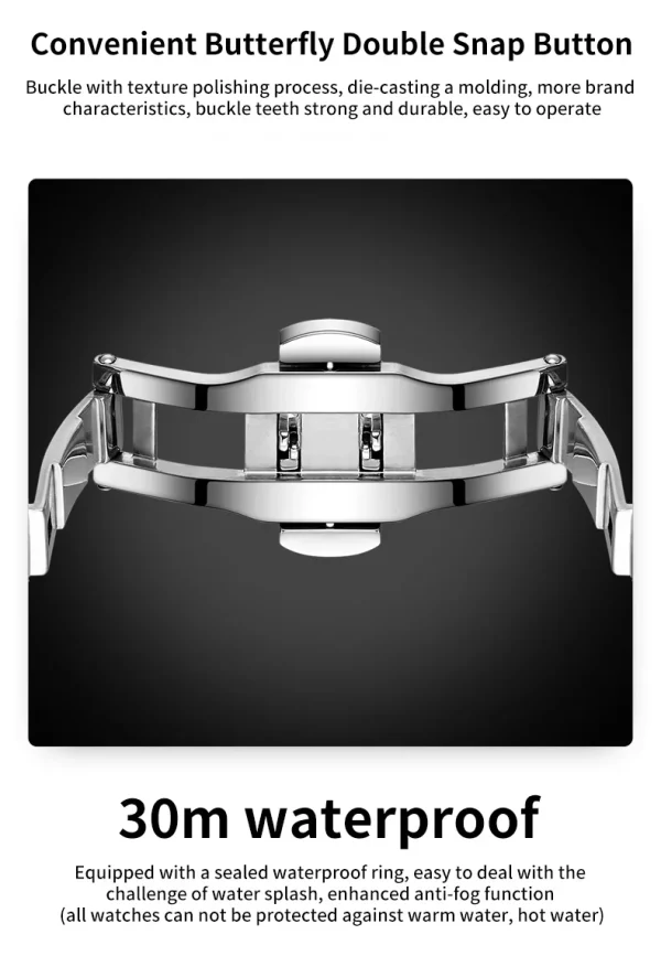OLEVS Luxury Gold Watches for men waterproof stainless steel Big Face Quartz Watches Fashion Business WristWatches for Men - Image 27