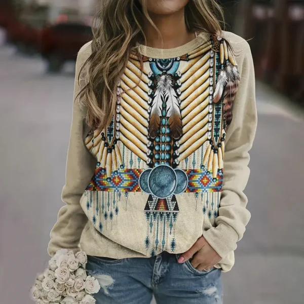 2024 New Women's Long Sleeve Tops Fashionable 3d Horse Pattern Printed Blouse Tops Leopard Style Loose Pullovers Winter Autumn - Image 14