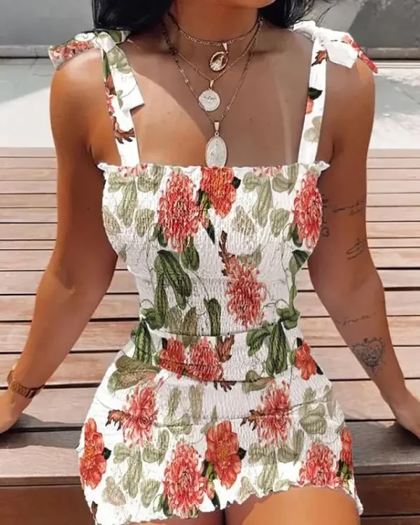 2025 Summer Slim Print Dress Women Fashion Spaghetti Strap Elegant Package Hips Bodycon Mini Dresses Femlae Beach Party Dress - Image 7