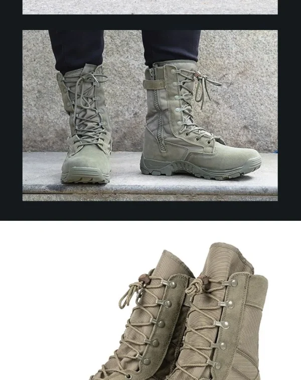 2023 New High Top Combat Boots Green Desert Brown Boot Lightweight Training Boots Hiking Boots Man Tactical Boots - Image 26