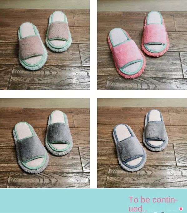 Microfibre Mop Slippers Solid Color Simple Wipeable Floor Mopping Sweeping Wood Floor Tile Cleaning Slippers Lazy Slippers - Image 10