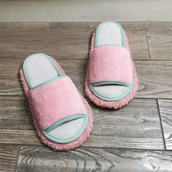 Microfibre Mop Slippers Solid Color Simple Wipeable Floor Mopping Sweeping Wood Floor Tile Cleaning Slippers Lazy Slippers - Image 2