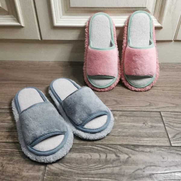 Microfibre Mop Slippers Solid Color Simple Wipeable Floor Mopping Sweeping Wood Floor Tile Cleaning Slippers Lazy Slippers