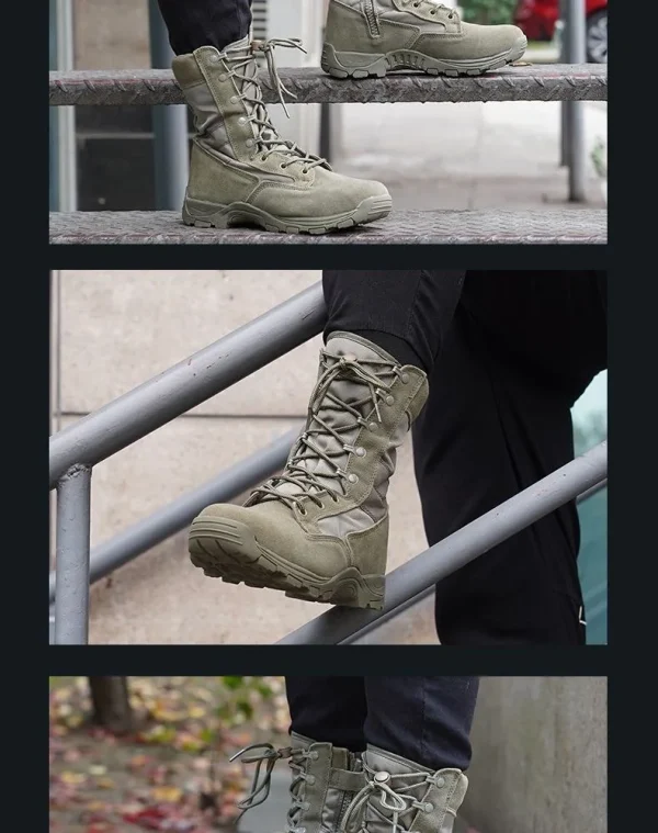 2023 New High Top Combat Boots Green Desert Brown Boot Lightweight Training Boots Hiking Boots Man Tactical Boots - Image 24