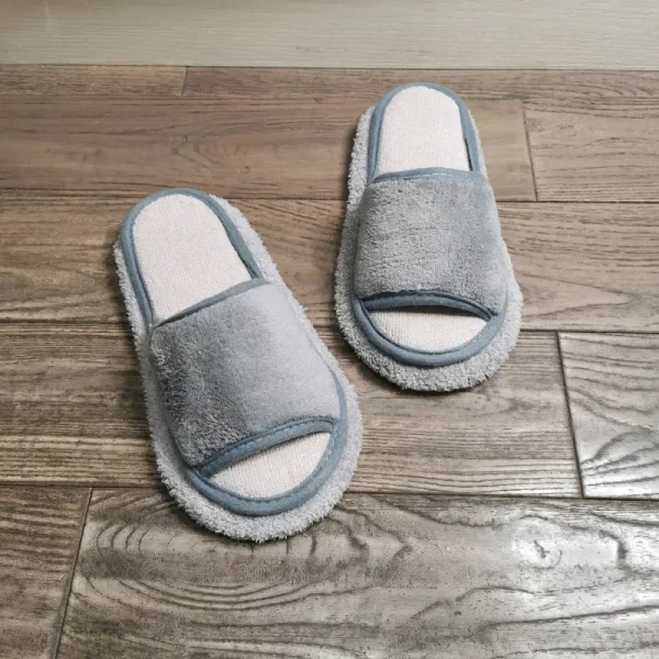 Microfibre Mop Slippers Solid Color Simple Wipeable Floor Mopping Sweeping Wood Floor Tile Cleaning Slippers Lazy Slippers - Image 3