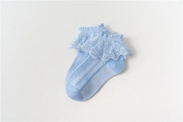 10/20 Pairs/lot Baby Girls Kids Socks Lace Ruffle Princess Mesh Children Ankle Short Breathable Cotton White Pink Toddler Sock - Image 15