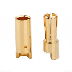 10pair 3.5mm 4mm 5.5mm 6mm 6.5mm Gold-plated Bullet Plug with Gap High Current Banana Connector DIY easy soldering