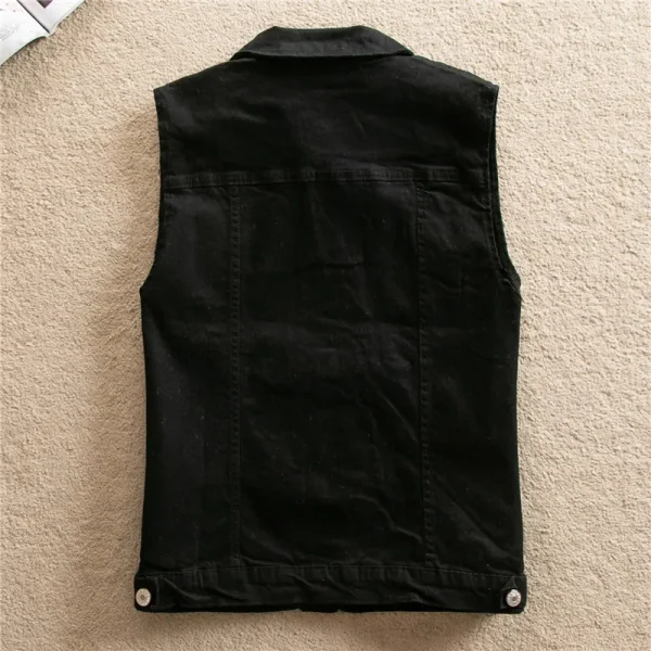2024 Spring Summer Short Denim Vest Jacket White Female Slim Sleeveless Coat Black Pink Plus size 6XL Casual Womens Waistcoat - Image 38