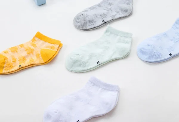 5 Pairs Socks Baby Boy's Girl's Summer Socks 2-3 3-5 5-8 Cotton Casual Mesh Socks Children Socks Star Jacquard Solid Color Short - Image 35