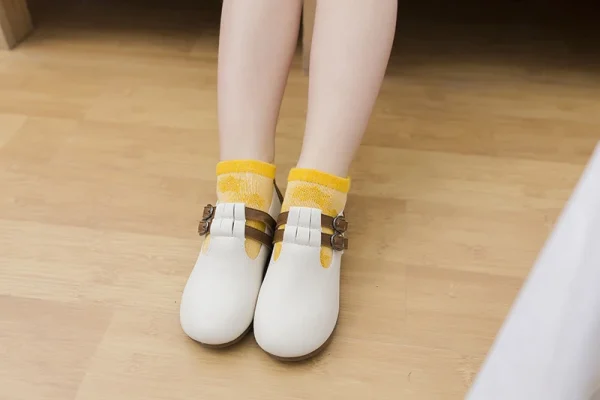 5 Pairs Socks Baby Boy's Girl's Summer Socks 2-3 3-5 5-8 Cotton Casual Mesh Socks Children Socks Star Jacquard Solid Color Short - Image 17