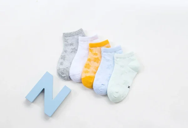 5 Pairs Socks Baby Boy's Girl's Summer Socks 2-3 3-5 5-8 Cotton Casual Mesh Socks Children Socks Star Jacquard Solid Color Short - Image 25