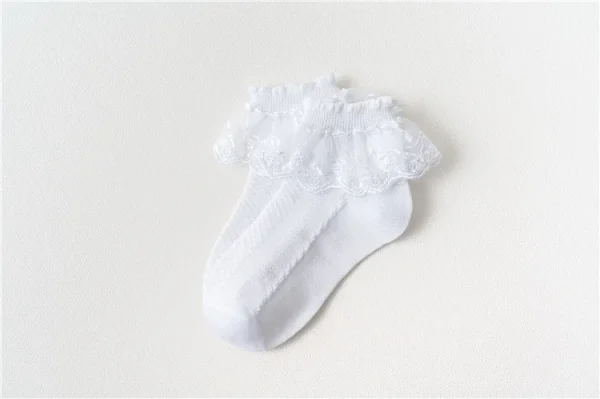 10/20 Pairs/lot Baby Girls Kids Socks Lace Ruffle Princess Mesh Children Ankle Short Breathable Cotton White Pink Toddler Sock - Image 13