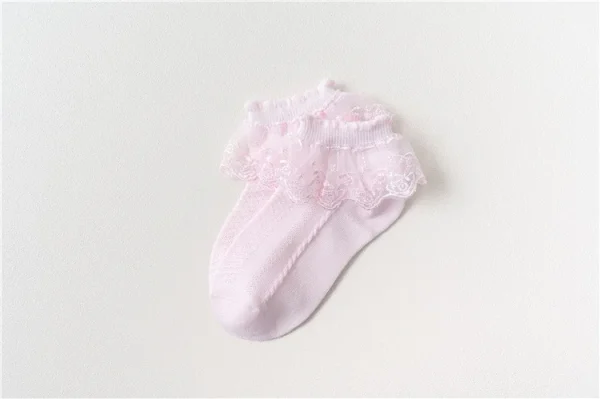 10/20 Pairs/lot Baby Girls Kids Socks Lace Ruffle Princess Mesh Children Ankle Short Breathable Cotton White Pink Toddler Sock - Image 12